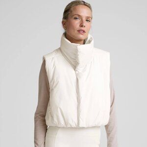Beyond Yoga - Warm Up Puffer Vest White